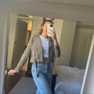 blank NYC light brown suede jacket